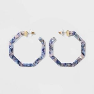 NEW Sugarfix Blue Hoop Earrings